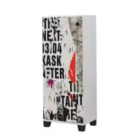 Pantofar FILINTA, alb + multicolor, 50x38x127 cm