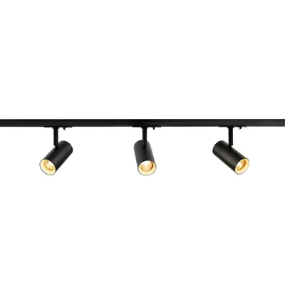 Iluminat decorativ pe sina, Melodii NOBLO SPOT, negru inclusiv trei spoturi luminoase, doua rafturi 1m, un feed-in si un conector lung
