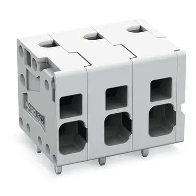 PCB terminal block; 4 mm²; Pin spacing 7.5 mm; 2-pole; Push-in CAGE CLAMP®; 4,00 mm²; gray