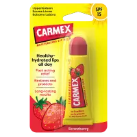 Balsam reparator pentru buze uscate si crapate cu aroma de capsuni SPF15, Carmex | 10 g