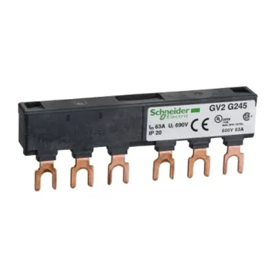 Linergy FT, bara colectoare tip pieptene, 63A, 2 derivari, pas 45 mm