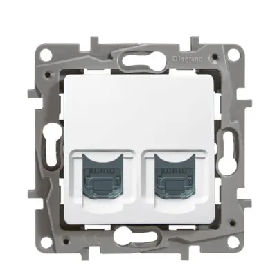 Priza pentru Date, Double Rj45 Cat 6 Utp Pur , Legrand Niloe