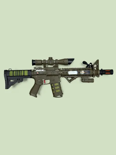 Pușcă Jucărie Militară cu Lumini și Sunete – 55 cm, Model Tactical cu Lunetă,En-gros
