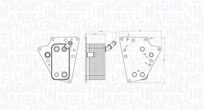 Radiator Ulei Potrivit Cadillac Bls; Fiat Croma, Croma Kombi; Opel Astra H, Astra H Gtc, Astra H Kombi, Signum, Vectra C, Vectra C Gts, Zafira B, Zafira B Minivan; Saab 9-3 1.9d 04.04