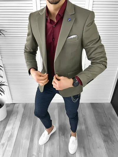 Tinuta barbati smart casual Pantaloni + Camasa + Sacou 10364