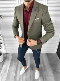 Tinuta barbati smart casual Pantaloni + Camasa + Sacou 10364