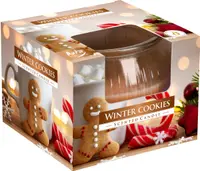 Lumânare parfumată Bispol Aura - Biscuiți de iarnă, 80 g