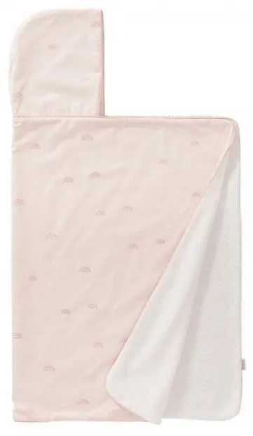 Prosper cu glugă Fresk - Drops chintz, 100 x 75 cm roz