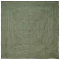 vidaXL Covor de zonă Verde măsliniu 200 x 200 cm Iută