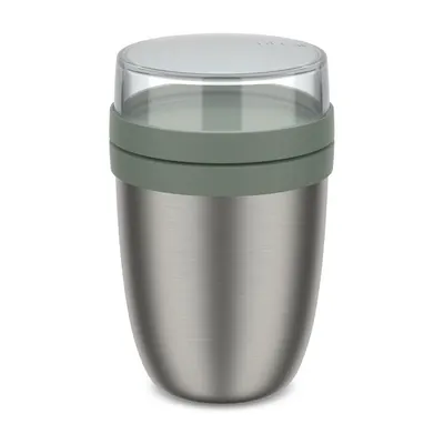 Termos argintiu/verde salvie pentru mâncare din oțel inoxidabil 500 ml Ellipse – Mepal