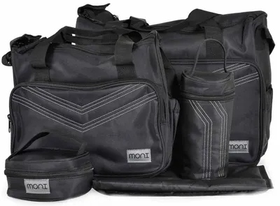 Set de genți pentru accesorii bebeluși Moni - Stella, negru