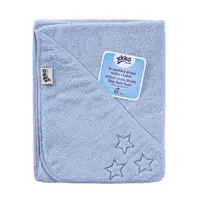 Prosop cu gluga bumbac organic Blue 90x90 cm XKKO