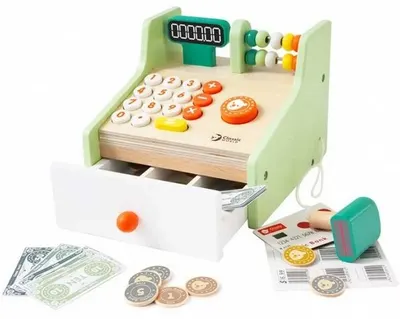 Casă de marcat din lemn Classic World - jucărie cu accesorii