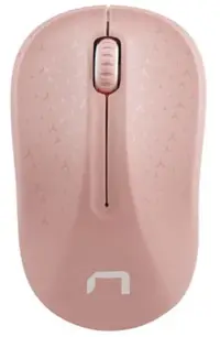 Mouse Natec - Toucan, optică, wireless, roz/albă