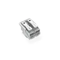 Lighting connector; push-button, external; for Linect®; without ground contact; N´-L´; 2-pole; Cod. L; Lighting side: for solid conductors; Inst. side: for all conductor types; max. 2.5 mm²; Surrounding air temperature: max 85°C (T85); 2,50 mm²; white