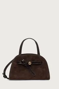 Tory Burch tote bag pentru femei din piele întoarsă Romy Small Bauletto