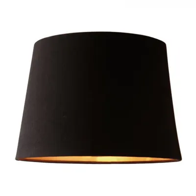 Abajur Pineapple Black Satin Tapered Drum Shade 30cm
