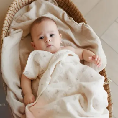 Muselina multifunctionala din bumbac organic 120 x 120 cm Onino Snuggle.me Pure life