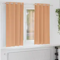 vidaXL Perdele Opaque cu Inel 2 buc. Maro deschis 175 x 140 cm