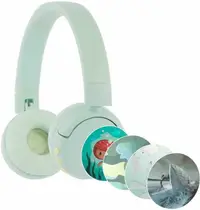 Căști cu microfon pentru copii BuddyPhones - POP Fun, wireless, verzi