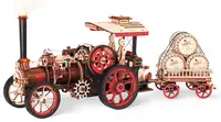 Puzzle 3D din lemn Robo Time din 469 piese - Mașină cu abur