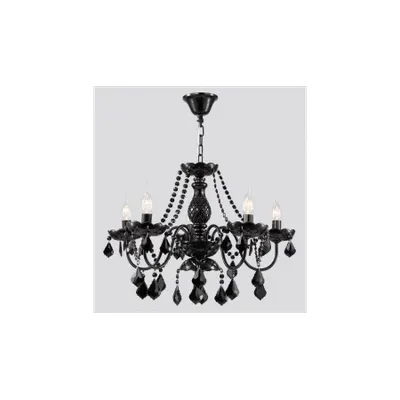 Candelabru Contrast,5 becuri dulie E14, 230V,D.60 cm, H.45 cm,Negru