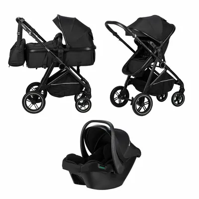 Carucior 3 in 1, FreeON, Neo, Transformabil, Pana la 22 kg, EN1888-2:2018+A1:2022, E8*129R04/01, 0 luni+, Black