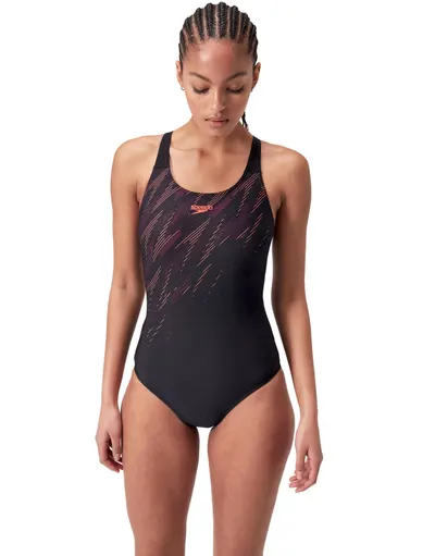 Speedo Badpak Hyperboom Placement Muscleback Zwart/Rood