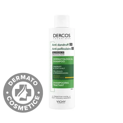 Sampon anti-matreata pentru par uscat Dercos, 200ml, Vichy