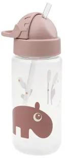 Sticlă cu pai Done by Deer - Ozzo, Pudră, 350 ml