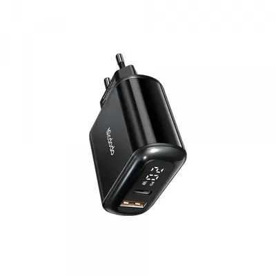 Incarcator Retea McDodo CH-7170 Chocolate Display, 20W, 3A, 1 x USB-A - 1 x USB-C, Negru