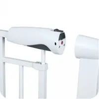 Poarta siguranta pentru copii Nukido Alb din metal,extensibila 77-108.5 cm,blocare de siguranta,sisetm de fixare fara gaurire,deschidere fata-verso