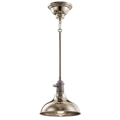 Lampa suspendata Cobson 1 Light Mini Pendant – Polished Nickel