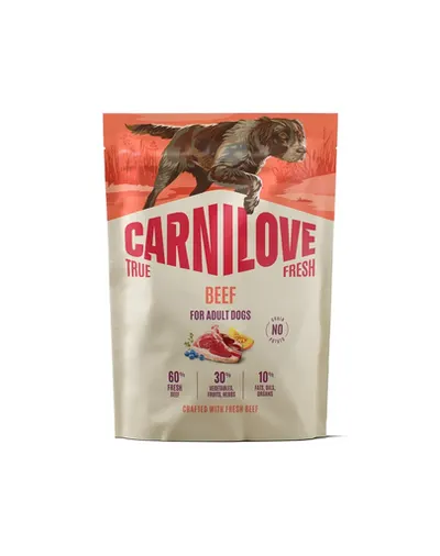 CARNILOVE True Fresh Dog Beef Adult 1,5 kg hrană câini cu vită