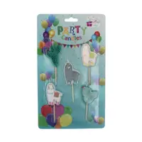 Set 5 lumânări alpaca și cactuși