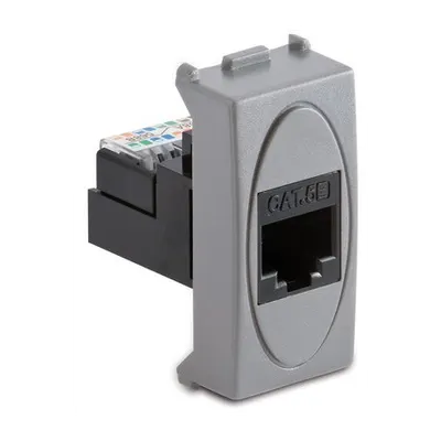 Priza RJ45 Cat.5e UTP, 8/8 contacte, argintie