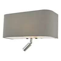 Aplica Ronda 3 Light Wall Light Grey With LED Reading Light