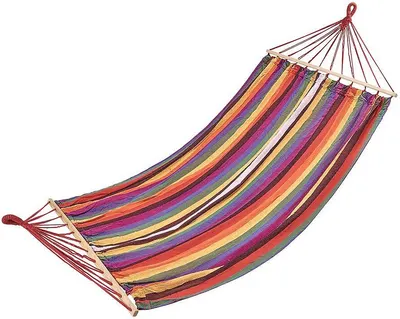 Hamac cu lamele din lemn Muhler - HC2027, 200 x 140 cm, multicolor