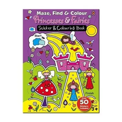 Maze Find and Colour Book