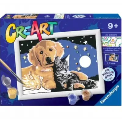 Creart - pictura catel si pisicuta 20045 Ravensburger