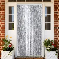 vidaXL Perdea pentru insecte, alb și gri, 100x230 cm, chenille