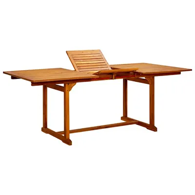 vidaXL Masă de grădină, (150-200)x100x75 cm, lemn masiv de acacia