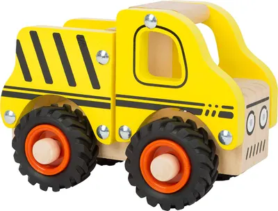 Jucarie din lemn Small Foot - Camion, galben