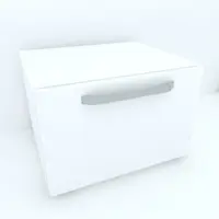Armonia Comoda alba cu o usa cu maner front MDF Alb Mat