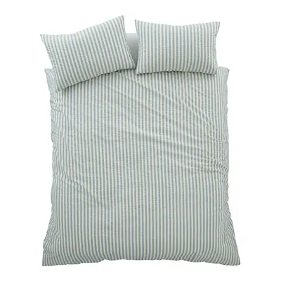 Lenjerie de pat albastră pentru pat dublu cu 3 piese 200x200 cm Cotton Rich Woven Stripe – Pineapple Elephant