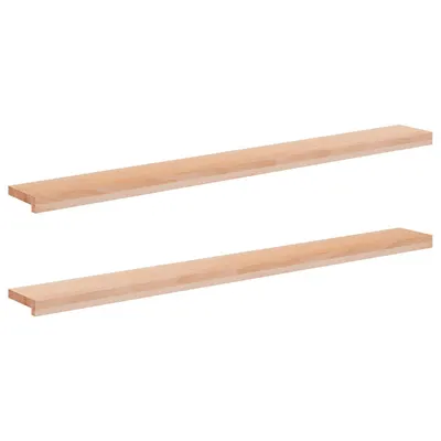 vidaXL Pervazuri 2 buc. natural 160 x 15 x 2 cm Lemn de fag masiv
