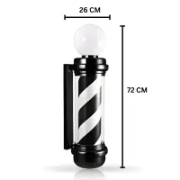 Reclama luminoasa frizerie, Barber Pole, Barber Shop, 72CM - TOTAL NEGRU