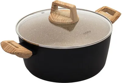 Oală din aluminiu forjat cu strat antiaderent Estia – Earth, 24 cm, 4,3 l