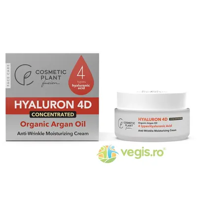 Crema Antirid Hidratanta 4D cu Acid Hialuronic si Ulei de Argan Face Care 50ml