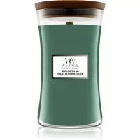 Woodwick Mint Leaves & Oak lumânare parfumată cu fitil din lemn 609.5 g